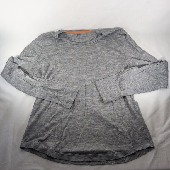 2 Set Icebreaker Cool-Lite Woman L Large Gray Shirt Short Long Sleeve Merin Wool - Picture 7 of 15